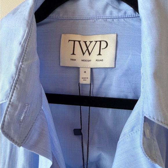 TWP Classic Light Blue Shirt Dress size 4 - Picture 6 of 7